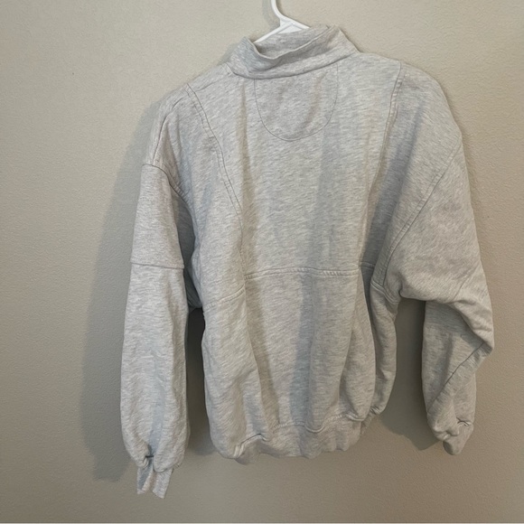 JOAH BROWN RETRO HALF ZIP SAHARA FRENCH TERRY SWEATSHIRT - Picture 4 of 13